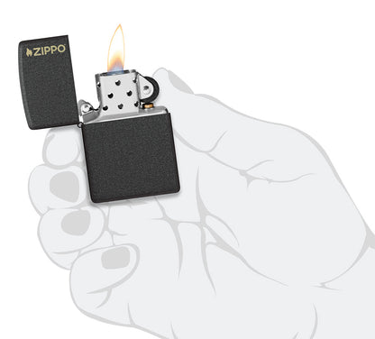 Klassisches Zippo Logo in Black Crackle®