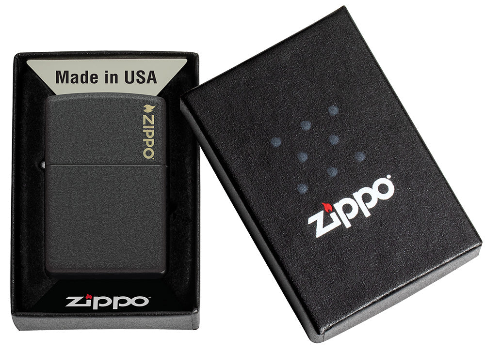 Klassisches Zippo Logo in Black Crackle®