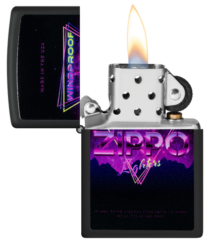 Zippo Schriftzug in Neonfarben