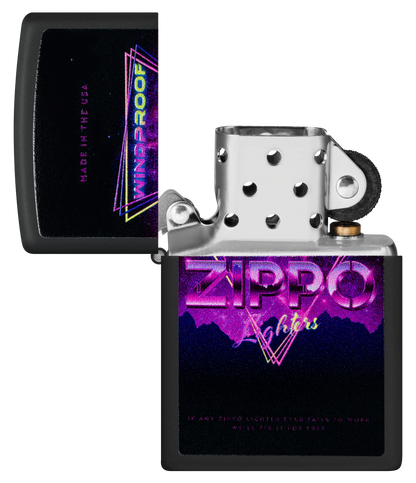 Zippo Schriftzug in Neonfarben