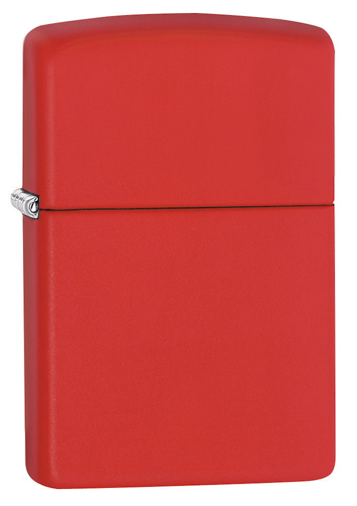 Frontansicht 3/4 Winkel Zippo Feuerzeug Red Matte Basismodell