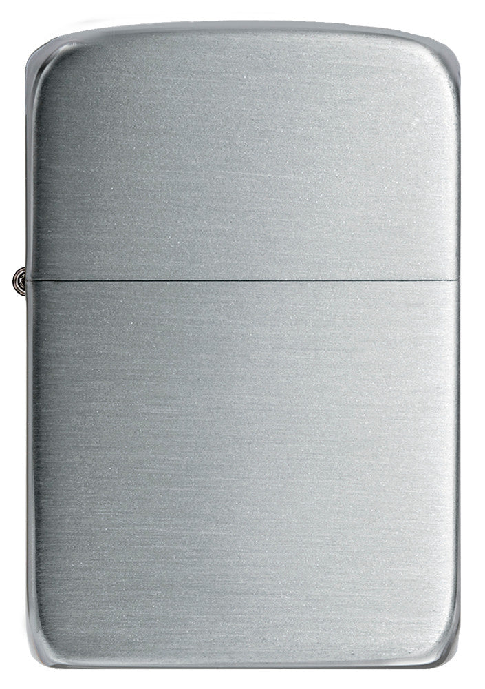 Zippo Feuerzeug 1941 Replica aus Sterlingsilber Frontansicht in satinierter Silber Optik